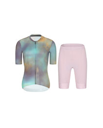 RIVANELLE Kurzarm Radtrikot und Shorts - COSMA - Rosa/Lila/Gold